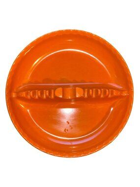 Vintage Retro Orange Divided Plastic Melamine Ashtray By Dale Chemical Co. 7.25